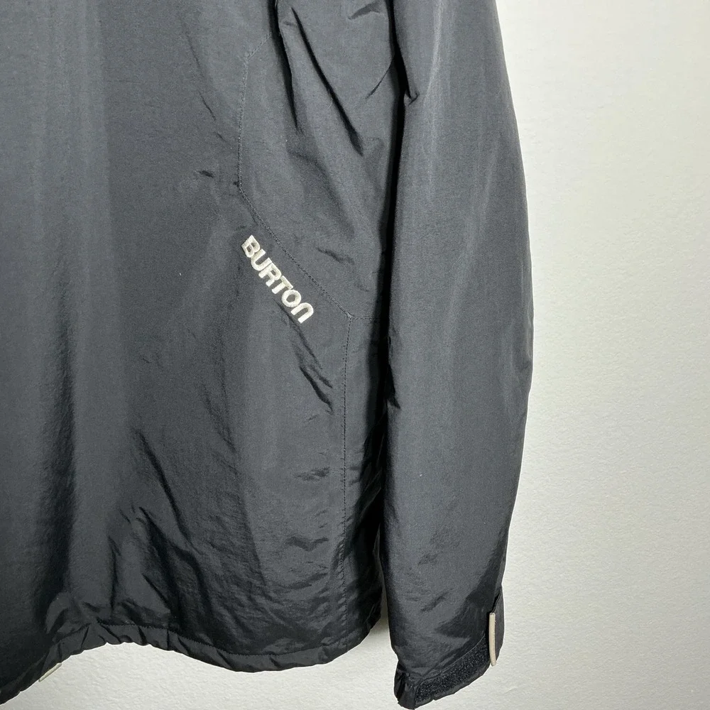 Burton Snowboard Jacket Mens Medium Black Red‎ Hooded Gorpcore Pit Vents Y2K